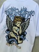 Camiseta Oversized Trip Side Anjo do Gueto Branca